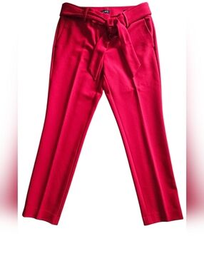 LOFT 6 Marisa Fitted Dress Pants Removable Belt Ann Taylor